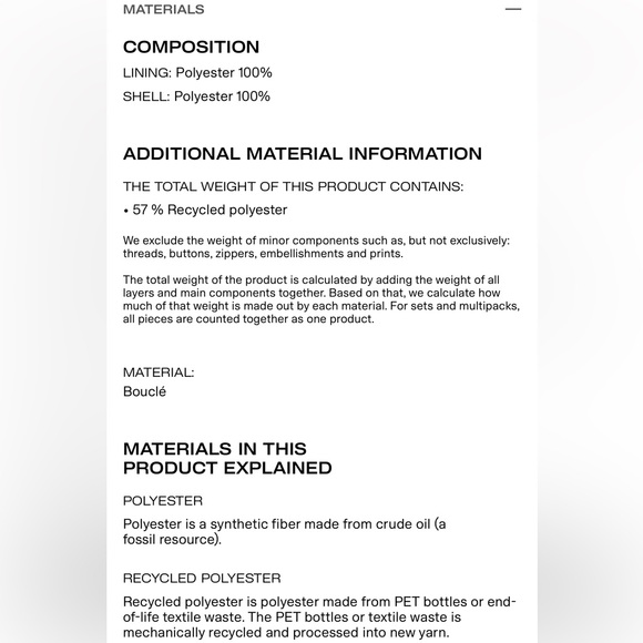 NWT H&M bouclet jacket light blue medium - Picture 6 of 10